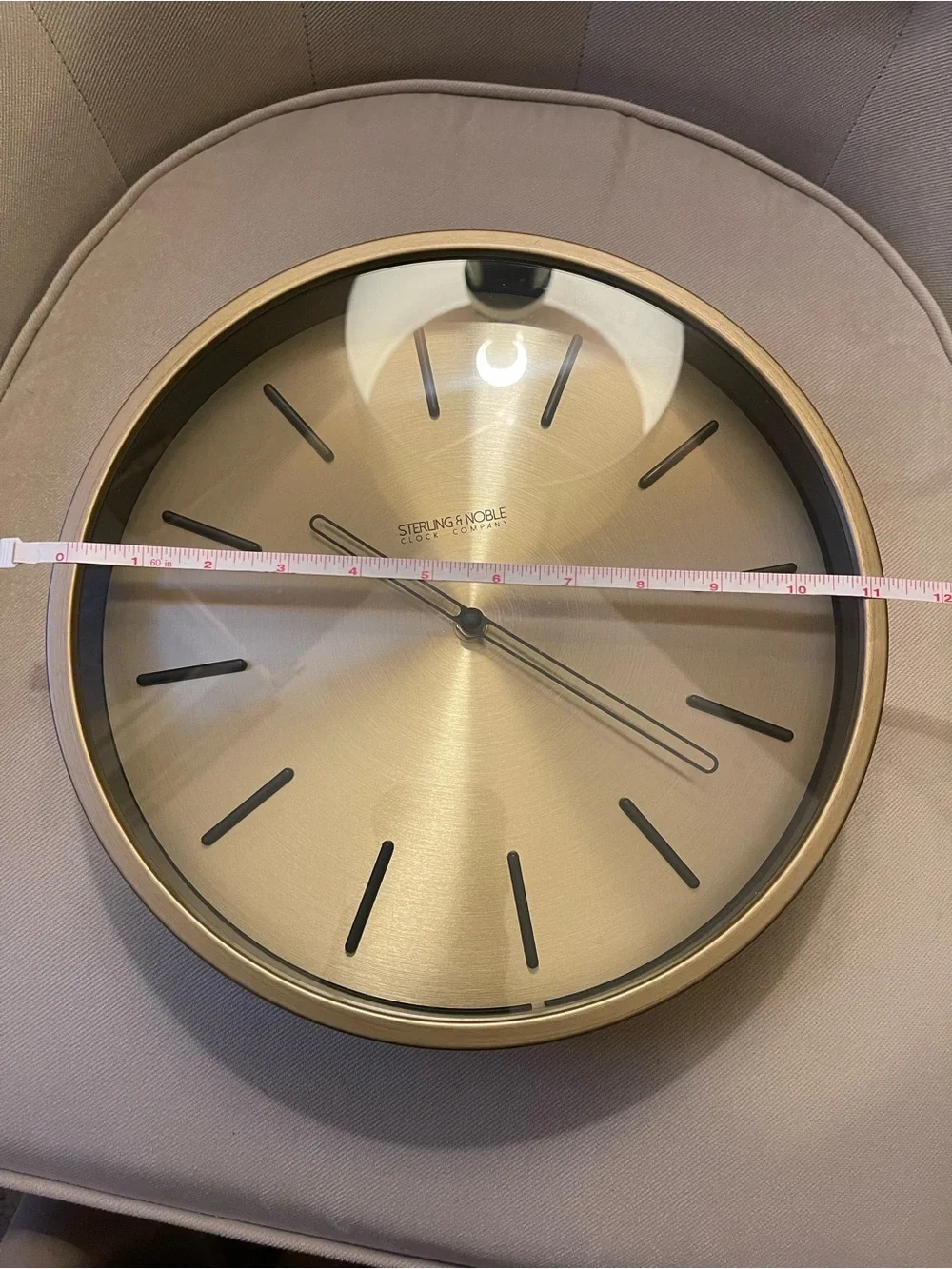 Mid-Century Modern Gold Wall Clock